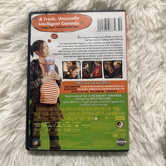 Juno DVD tested working Ellen Page Michael Cera rated pg-13 - Picture 2 of 4